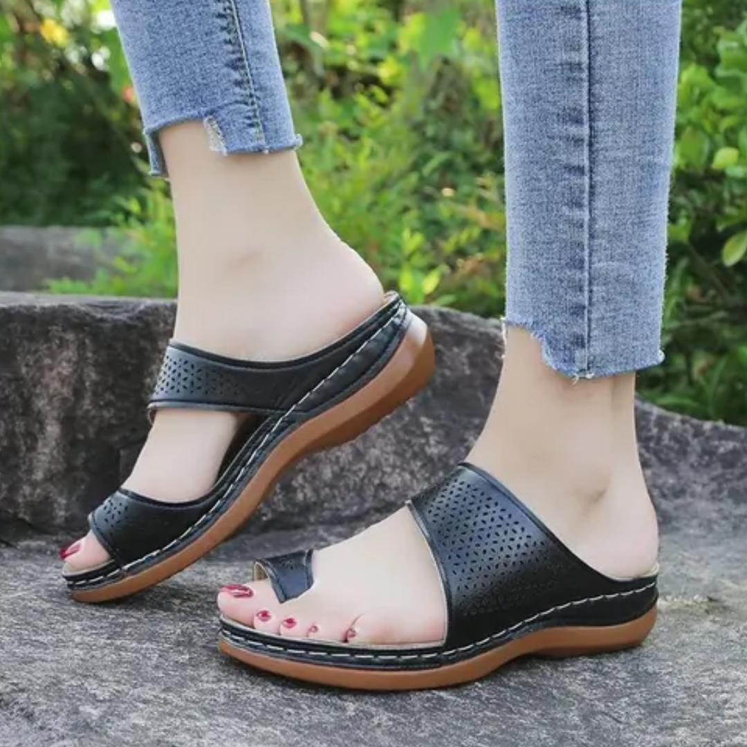 Smart & Casual Black Sandal For Women.