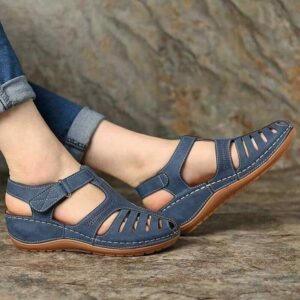 Roman Blue Wedge Medicated Sandal For Women