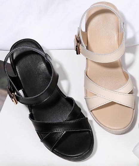 Stylish Black Block Heeled Sandals for Women. - Image 3