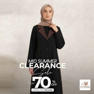The Signature Lapel-Collar Elegant Abaya-Black Brown Collar