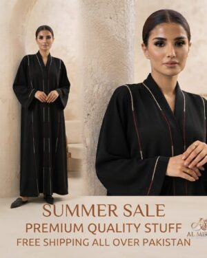 Beautiful Elegance Gown Style abaya with Doul Penal