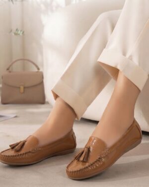 Elite Loafers Shoes- Camel Brown